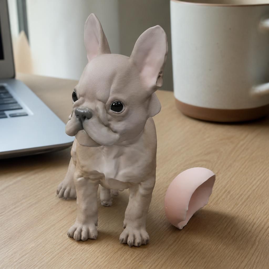 Rocco as a real 3D print on a desk