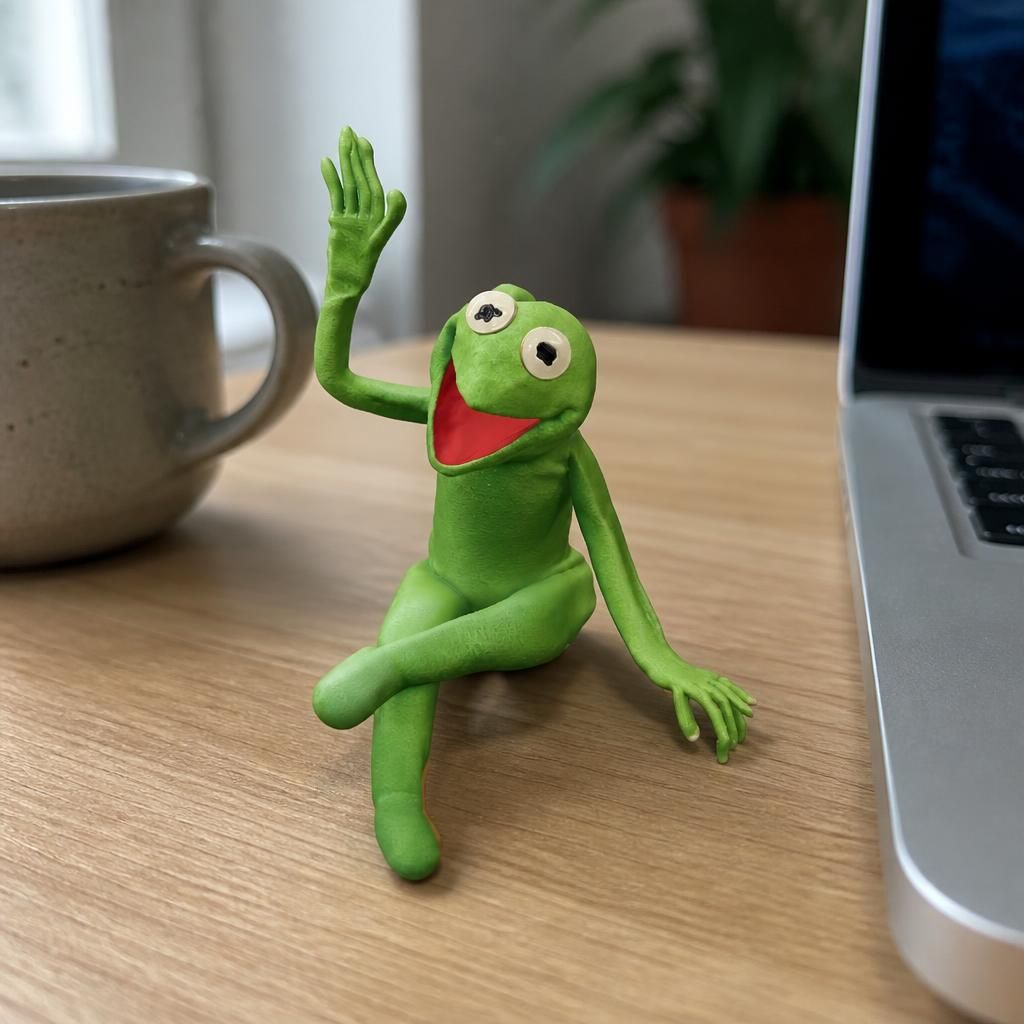 1955 as a real 3D print on a desk