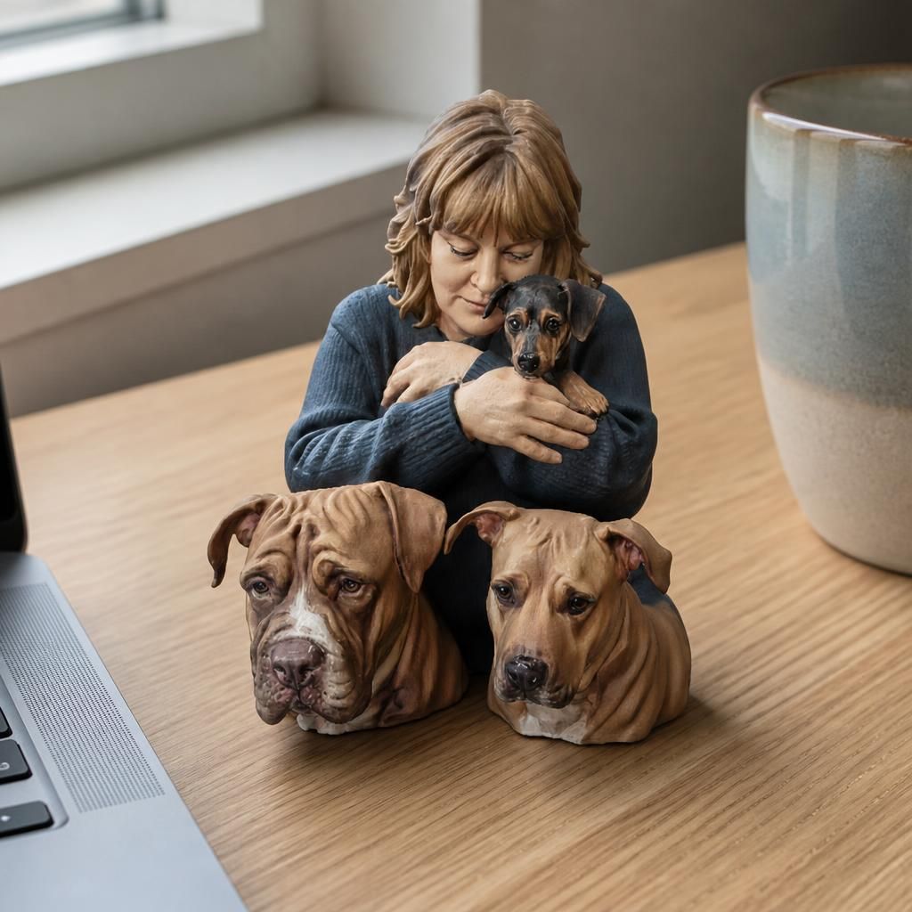 Love as a real 3D print on a desk