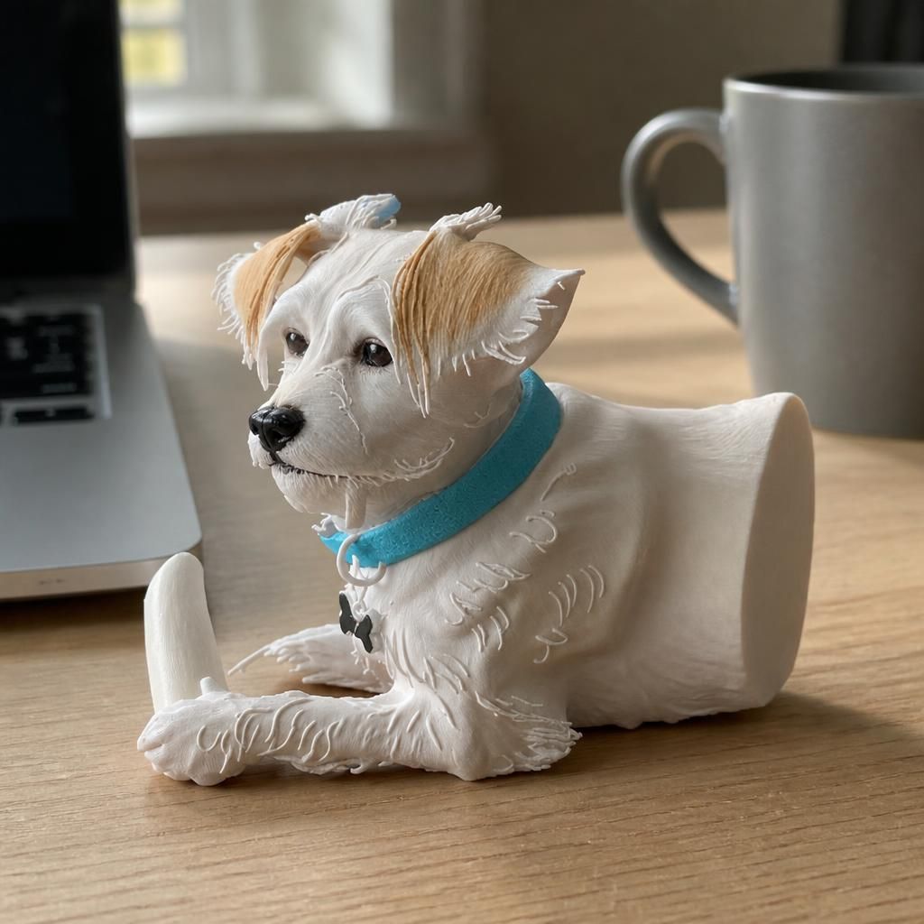 Cody as a real 3D print on a desk