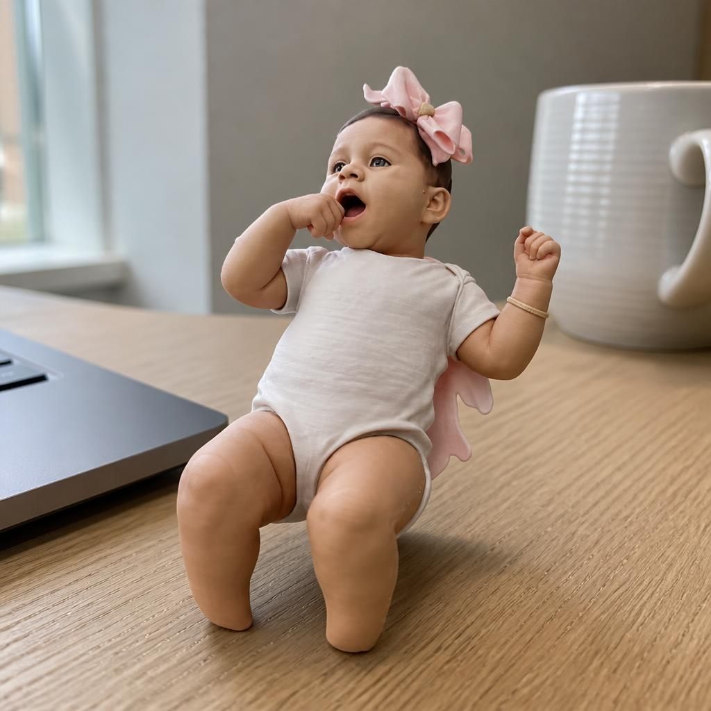 as a real 3D print on a desk