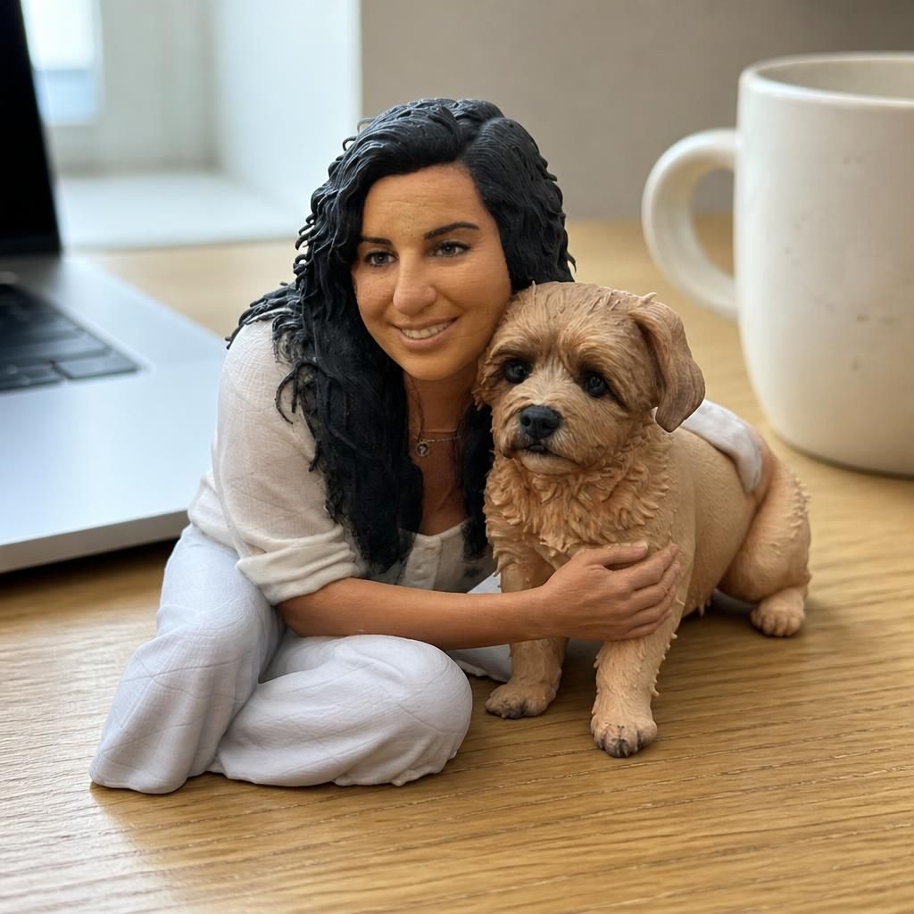 Loki bear as a real 3D print on a desk