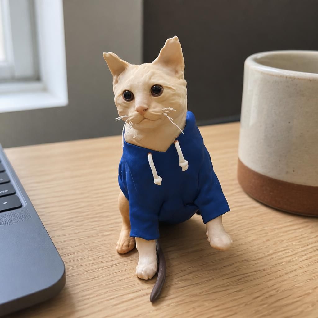 Eddie as a real 3D print on a desk