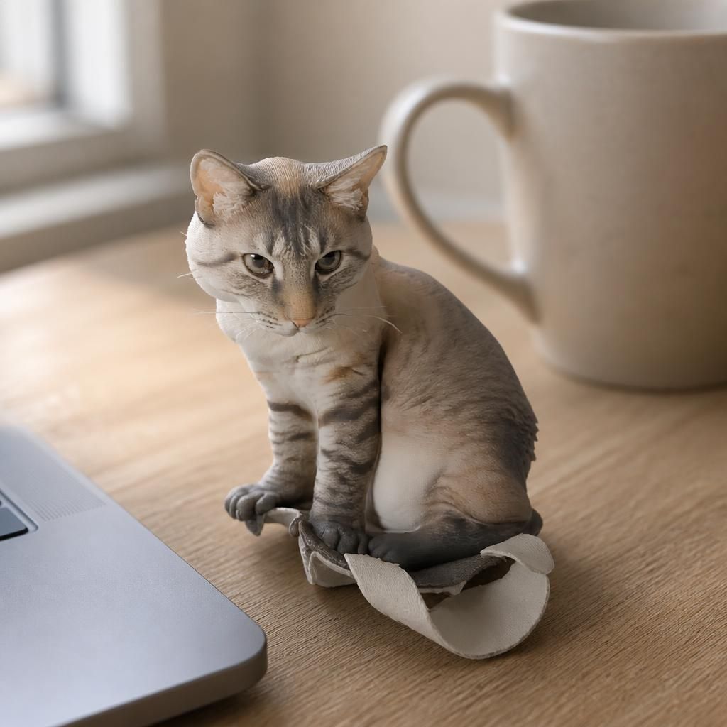 Bentley as a real 3D print on a desk