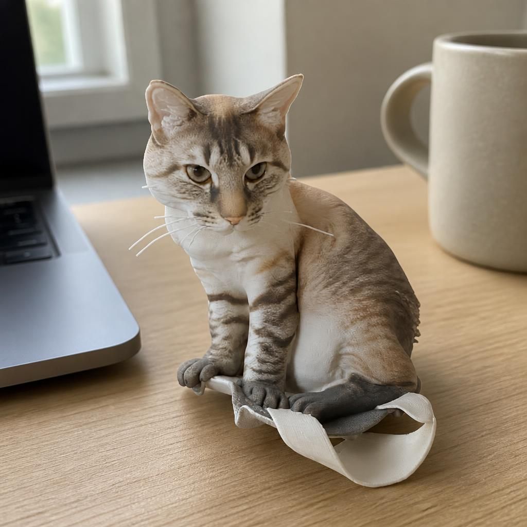 Bentley as a real 3D print on a desk