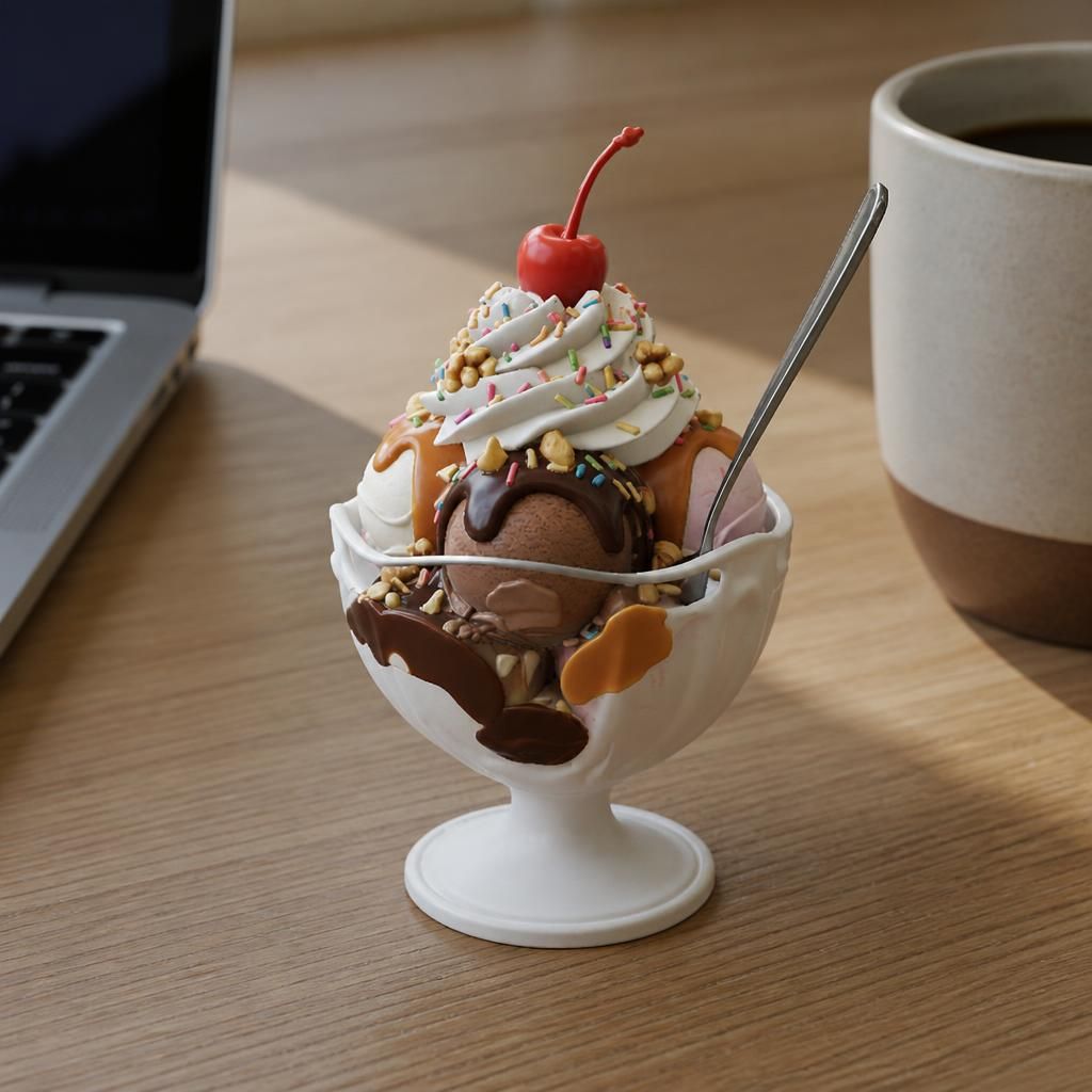  as a real 3D print on a desk