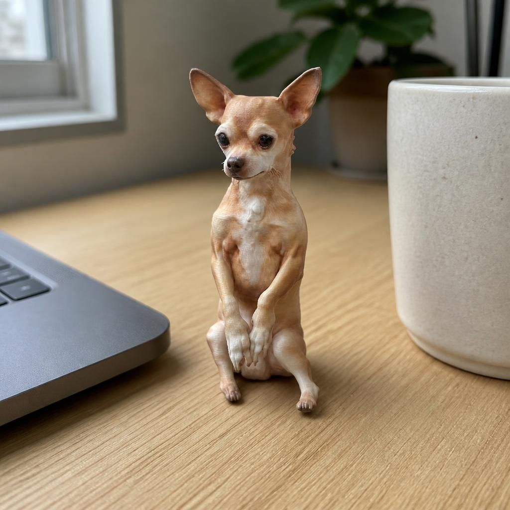 Koga as a real 3D print on a desk