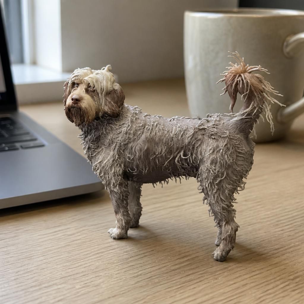 Charlie as a real 3D print on a desk