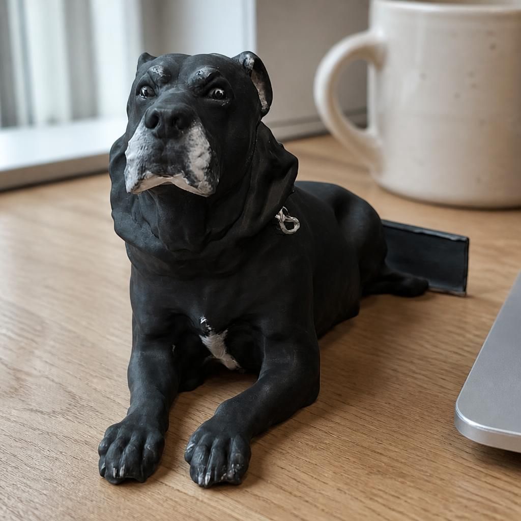 BUCK BLACK as a real 3D print on a desk